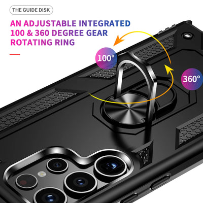 Shockproof Case with Metal Ring Bracket For Samsung Galaxy S24 Series