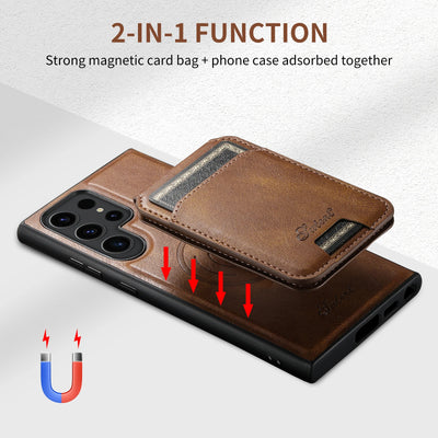 Magnetic Leather Case with Wallet For Galaxy S Series