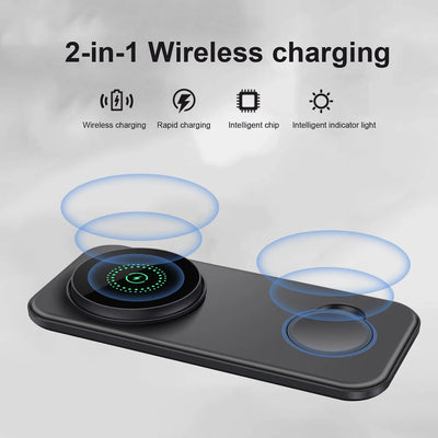 2 in 1 Wireless Charging Station