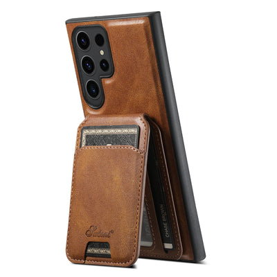 Magnetic Leather Case with Wallet For Galaxy S Series