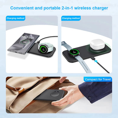 2 in 1 Wireless Charging Station