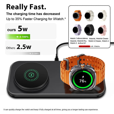 2 in 1 Wireless Charging Station