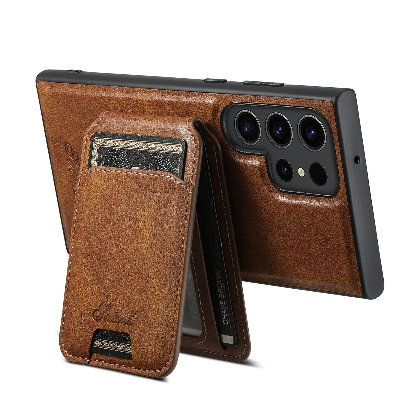 Magnetic Leather Case with Wallet For Galaxy S Series