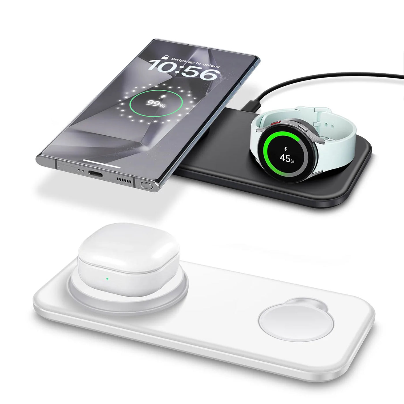 2 in 1 Wireless Charging Station